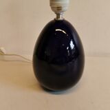 Small Table lamp in dark blue ceramic, made by Søholm ceramics Denmark.