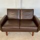 Vintage retro danish mid-century g. thams 2 person sofa in coco leather 60s