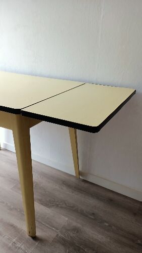 Yellow formica table