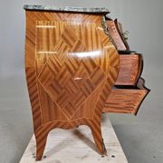 Rococo-Style Chest of Drawers — Stone Top, Mahogany & Brass Fittings