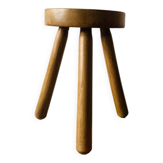 Small tripod stool in solid wood
