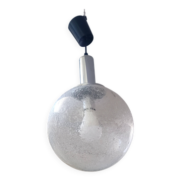 Suspended Lamp Murano Ice Glass by Targetti Sankey 1970s