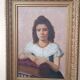 Oil on canvas female portrait 1898 - Maurizio Barricelli (Benevento, 1874 – Rome, 1931)