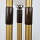 Mid-Century Murano Glass Floor Lamp in Wood and Metal with 3 Light Points