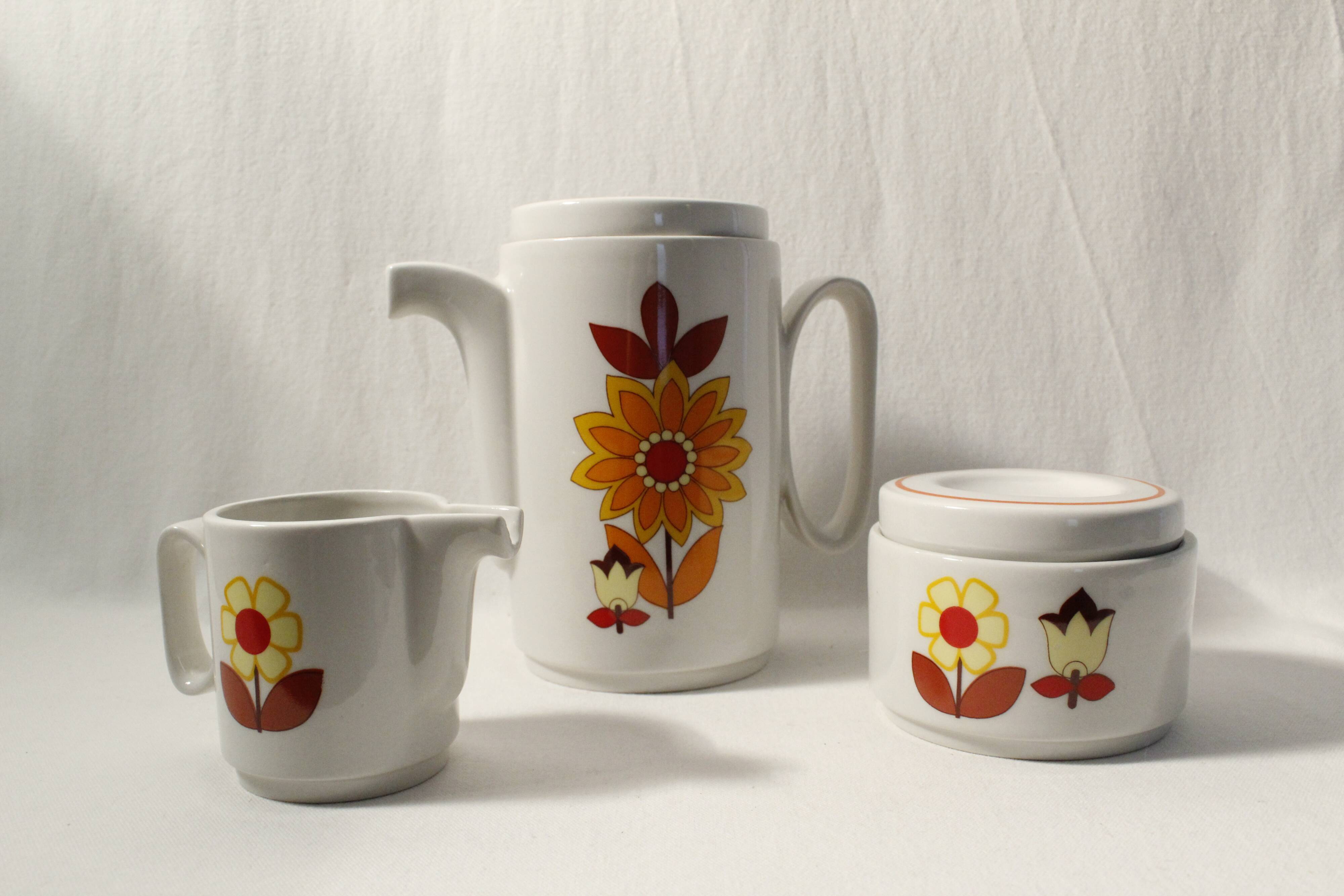 Tognana teapot, milk jug, sugar jar set - Made in Italy