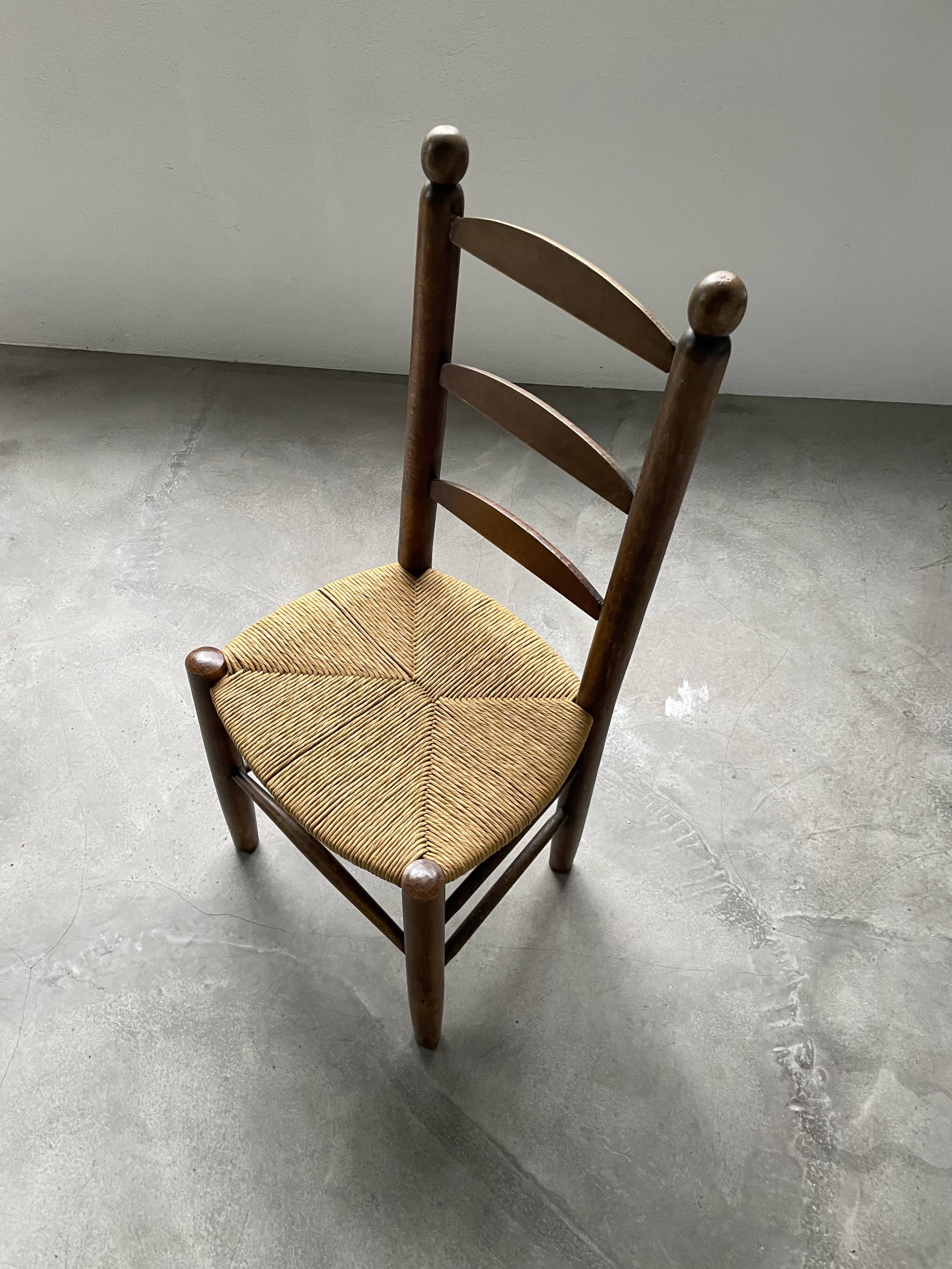 Chaise rustique paille chêne