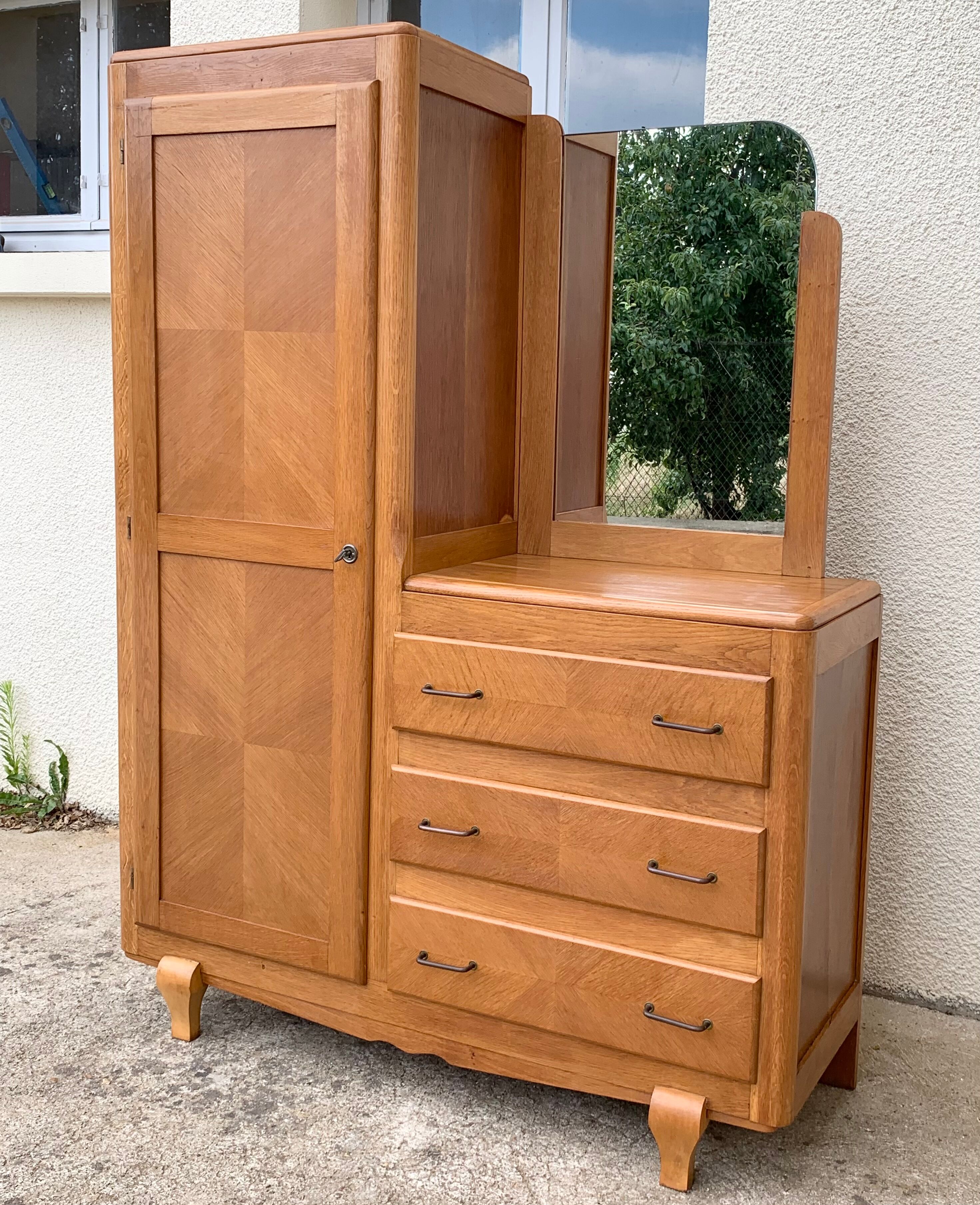 Asymmetrical vintage wardrobe 1950