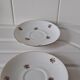 Coupelles soucoupes fleuries porcelaine