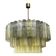 Italian Mid-Century Modern “Tronchi” Murano Glass Chandelier in Amber