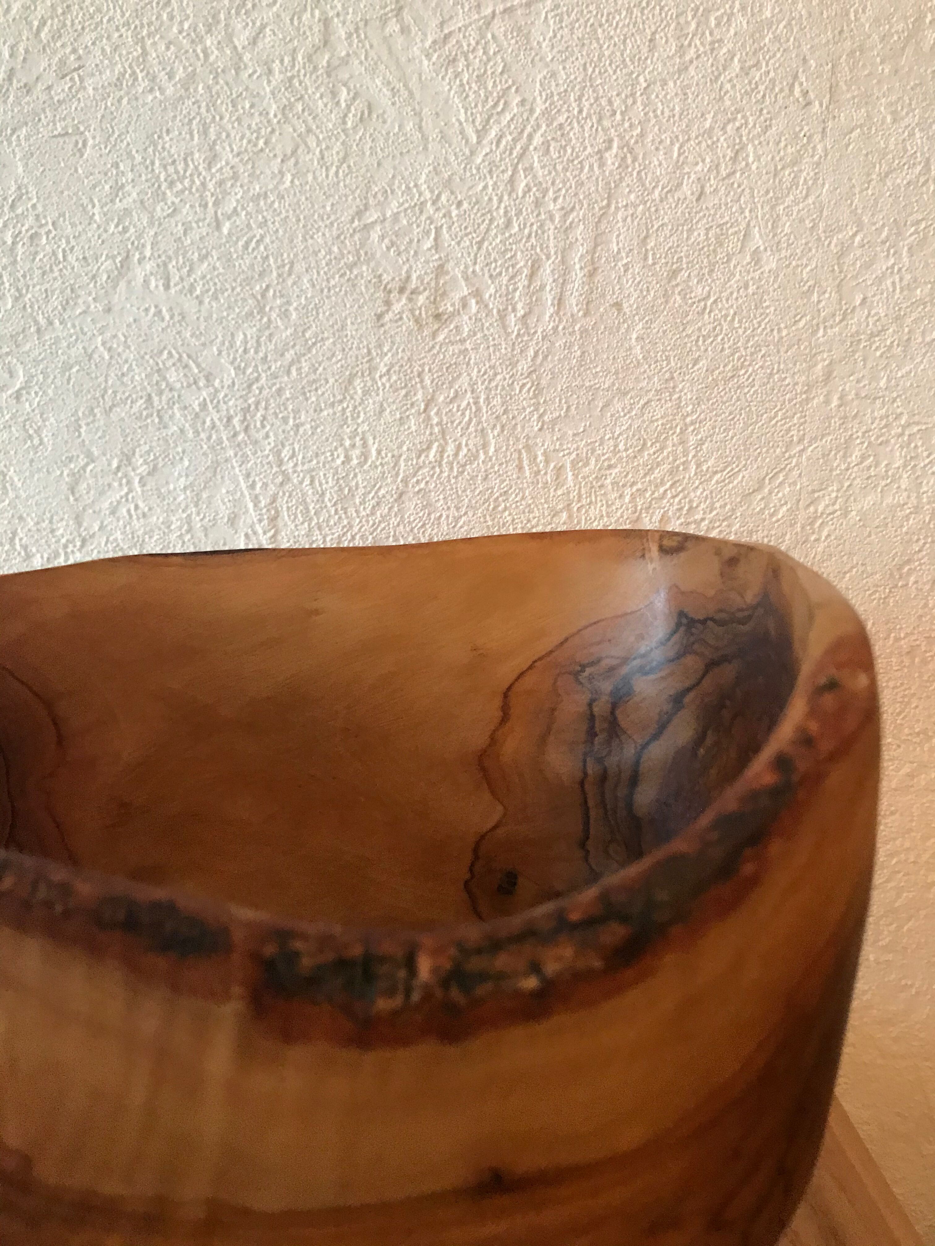 Large wooden bowl