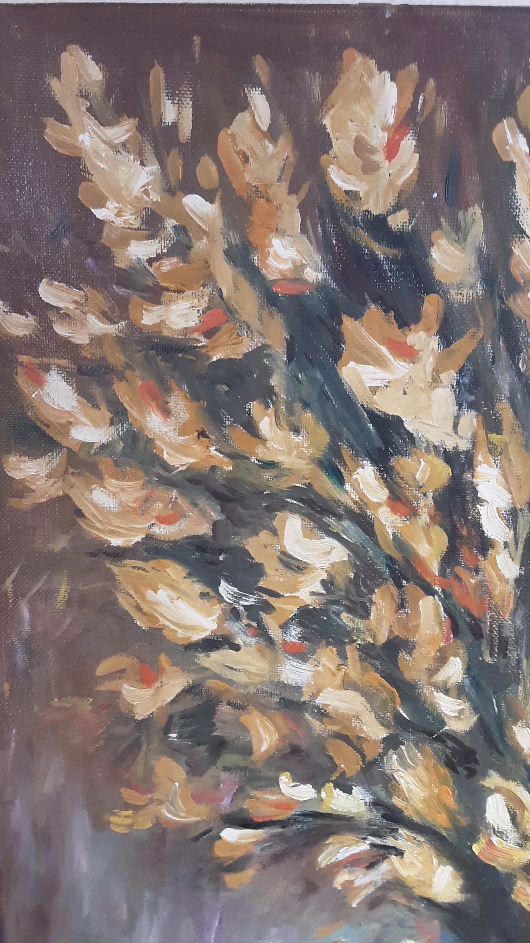 Tableau vintage huile sur toile signée