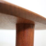 Peter Hvidt& Orla Mølgaard Nielsen Teak Round Coffee Table for France& Son, 1950
