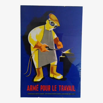 50s poster "Safety at work"
