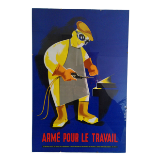 50s poster "Safety at work"