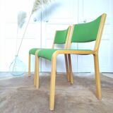 Chaises bois courbé design Wilhelm Ritz pou Wilkhahn années 60