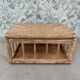 Storage bench in wood and straw (renovated)