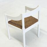 Set of two Carimate chairs by Vico Magistretti in white