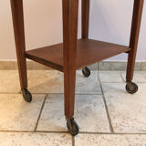 Worker green wood feet wheels