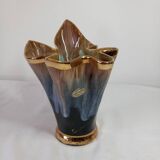 Flamed stoneware vase