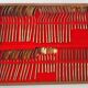 Cutlery set imitation bamboo 144 pieces vintage 1950