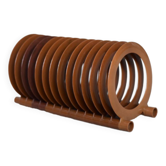 Mid-Century Polish Modern Brown Plastic Vinyl Record Holder from ZZG Veritas, 1970s