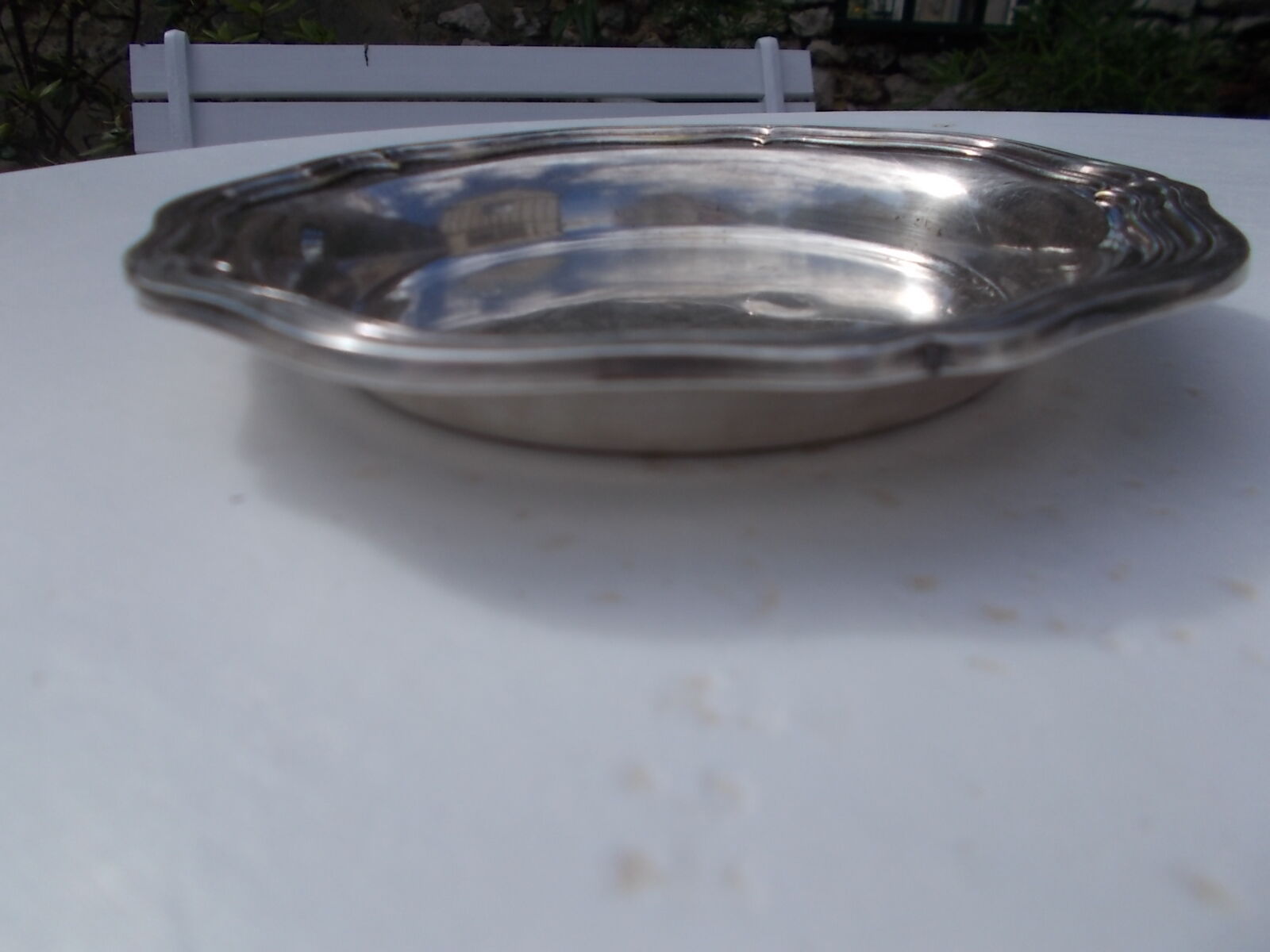 Plat métal argenté