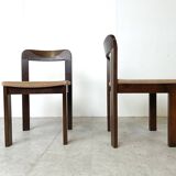 Vintage brutalist dining chairs, set of 6 - 1970s