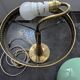 Antique Second Empire Napoleon III table lamp, 1870, brass and opaline glass