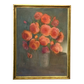 Still life with peonies, French School of the 20th century, dated 1969 and signed