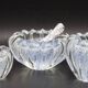 Set of 3 Blue Ercole Barovier "Bullicante" Murano Glass Vase for Barovier &