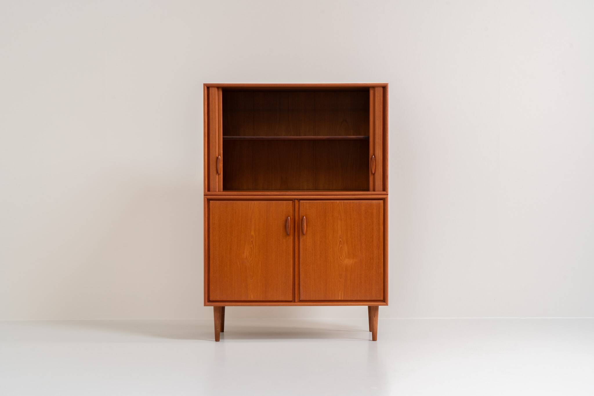 Highboard with tambour doors by Heinrich Riestenpatt