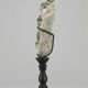 Duo pyrite & quartz cristallin — sculptures minérales sur socles