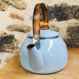 Vintage Scandinavian enamelled sheet metal kettle