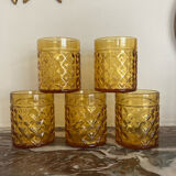 Faceted amber glasses Pernod by 5