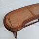 Banc de piano bois et cannage