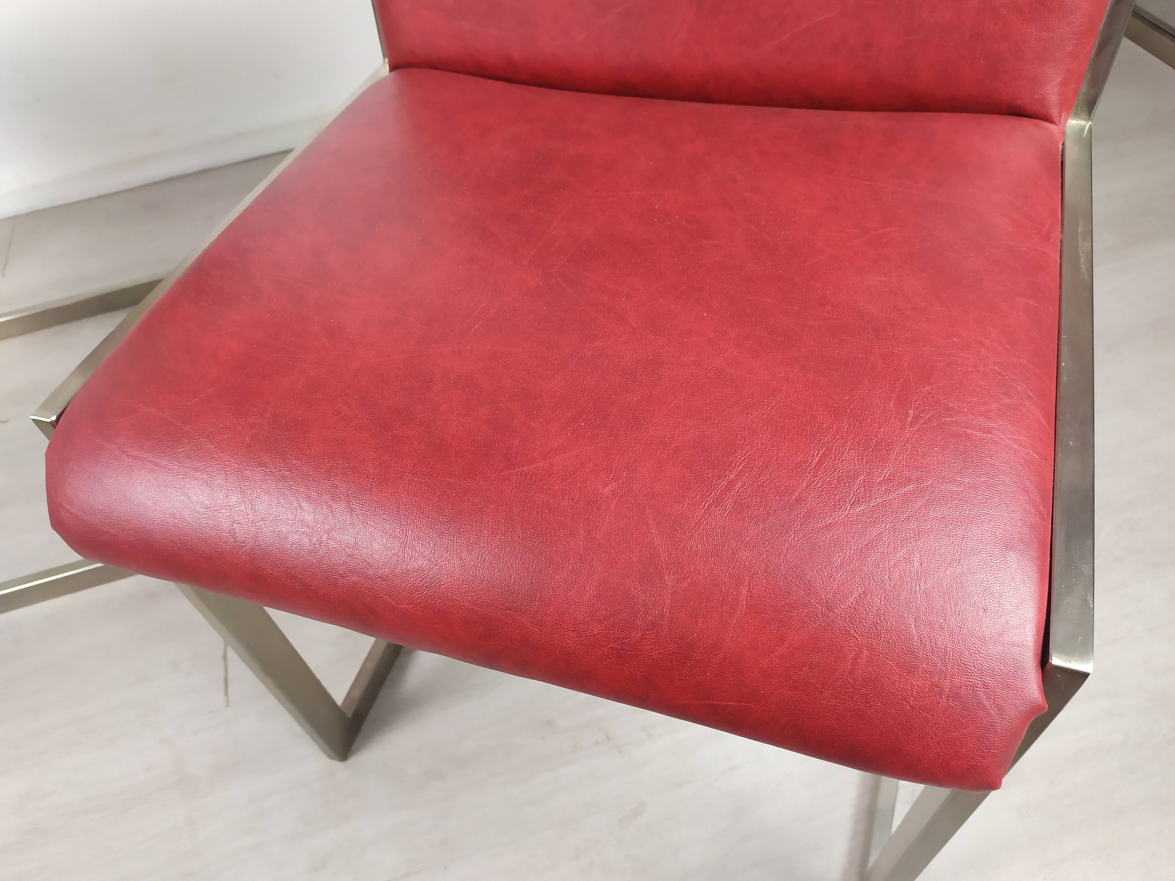 Table design marbre 6 chaises 1970
