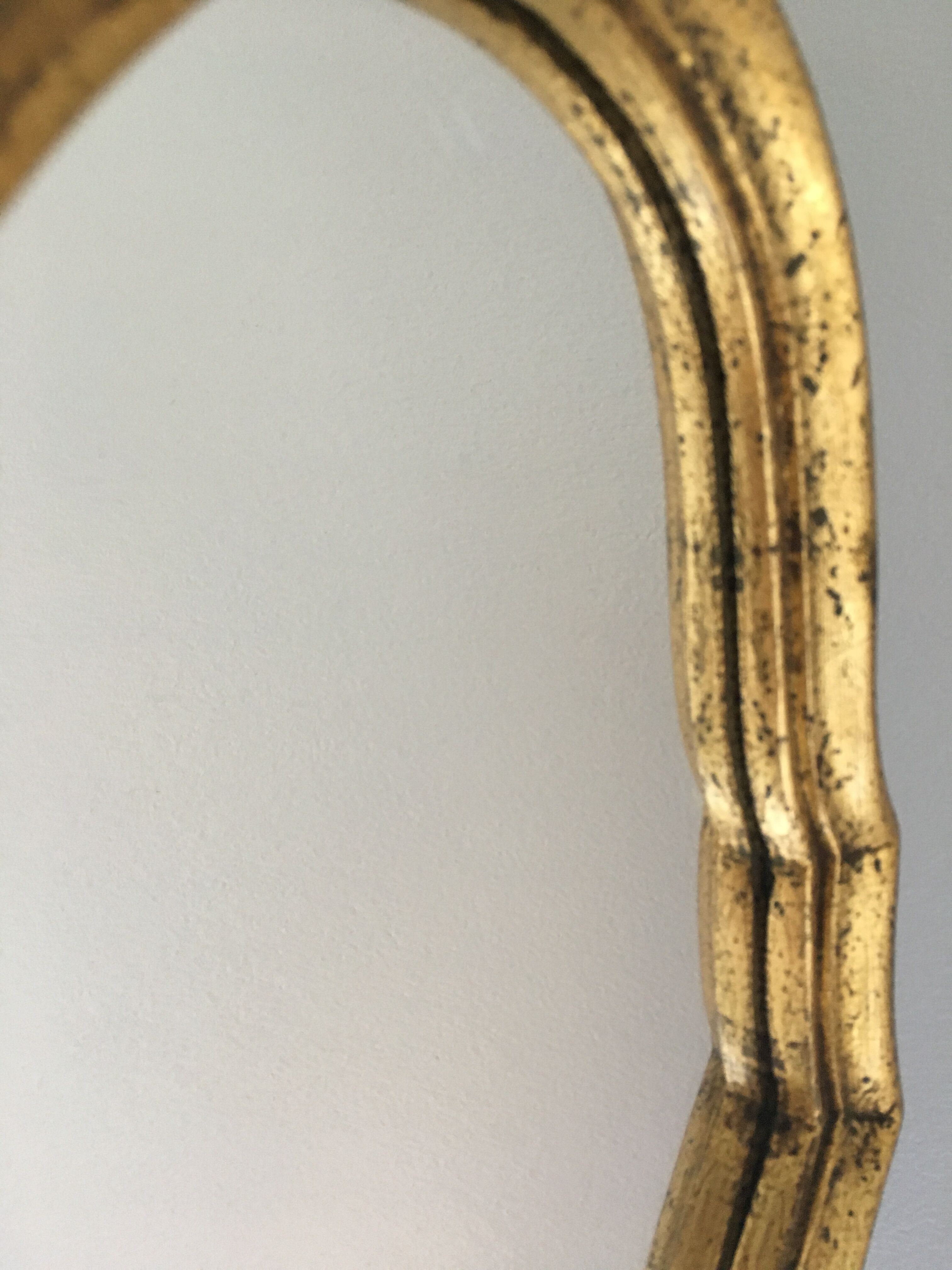 Louis XV-style gilded wood mirror - 22x33cm