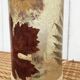 Resin lamp with inclusions of dried flowers