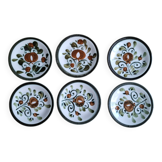 Set of 6 Boch Argenteuil plates