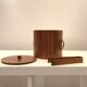 Vintage Scandinavian teak ice bucket - ice cube pinch