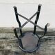 Vintage riveted metal bottom stool 1930