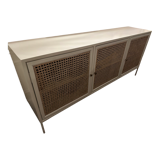 White wooden sideboard and canning