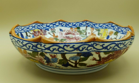 Large Hollow Dish Gien ModelE Peony