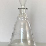 Antique engraved glass carafe