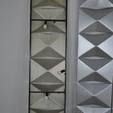Aluminium modular wall mounted light panels 1960s