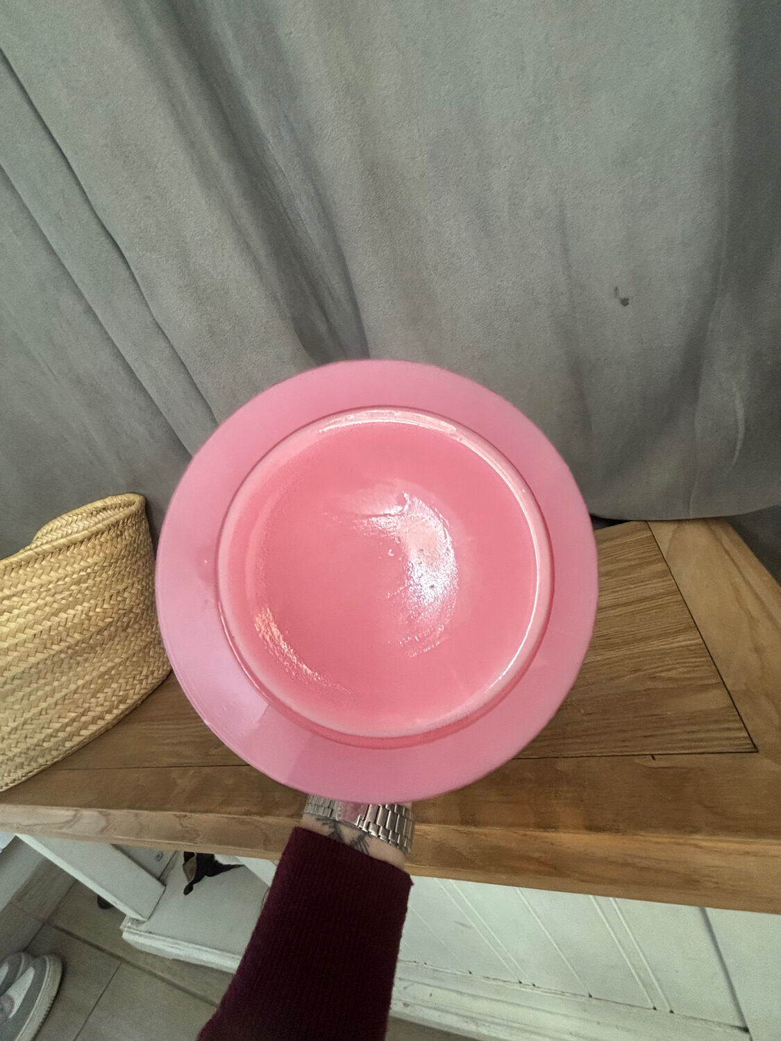 Vintage opaline rose vase design