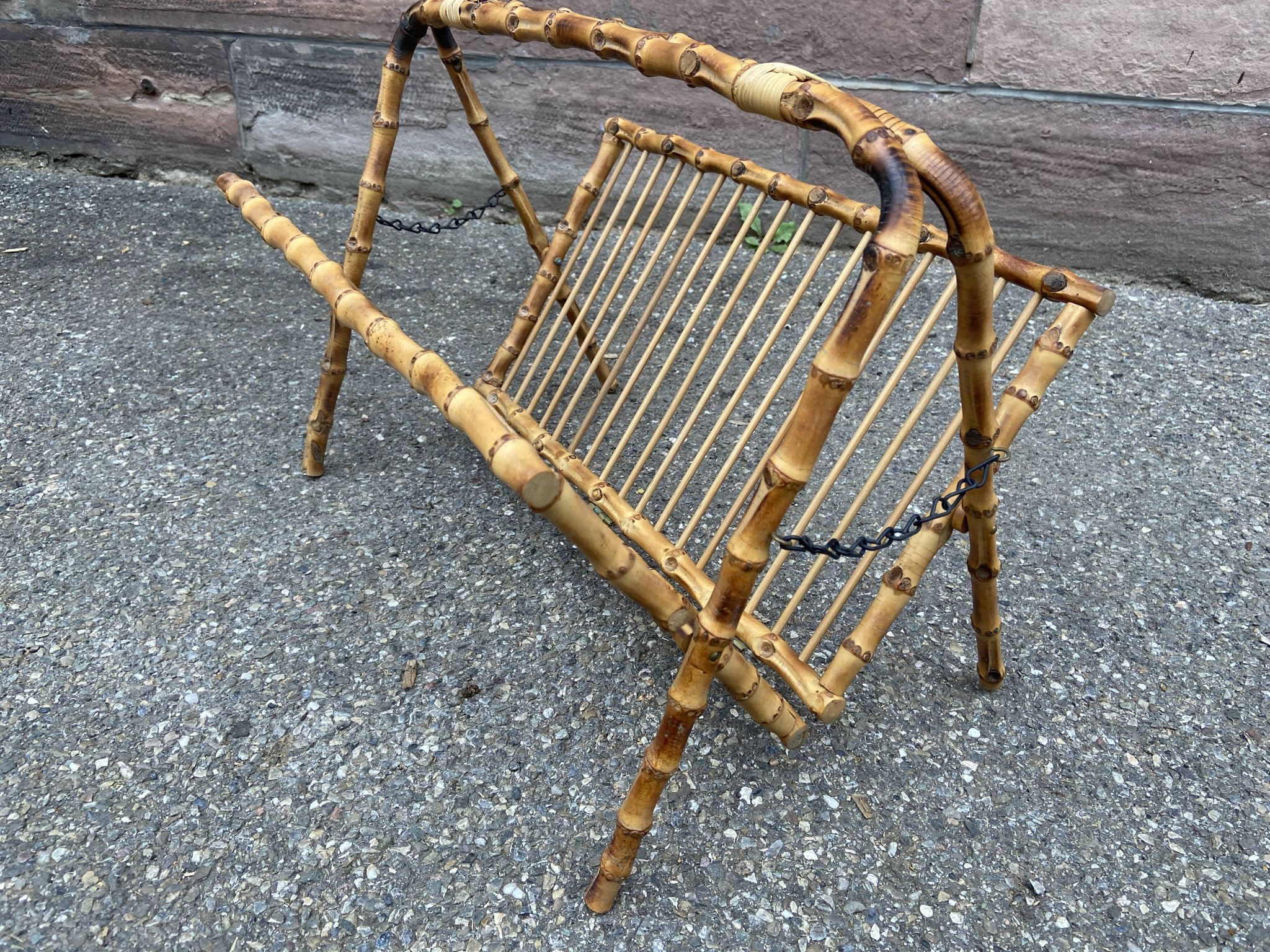 Porte revues bambou vintage 1940