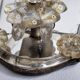 Pair of antique Murano wall lights with gilded engraved mirror, Italy, 19th century