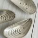 Three vintage silver shell bowls