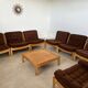 Old modular living room 7 armchairs and vintage Scandinavian design coffee table from the 60s